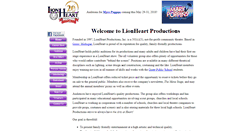 Desktop Screenshot of lionheartproductions.org